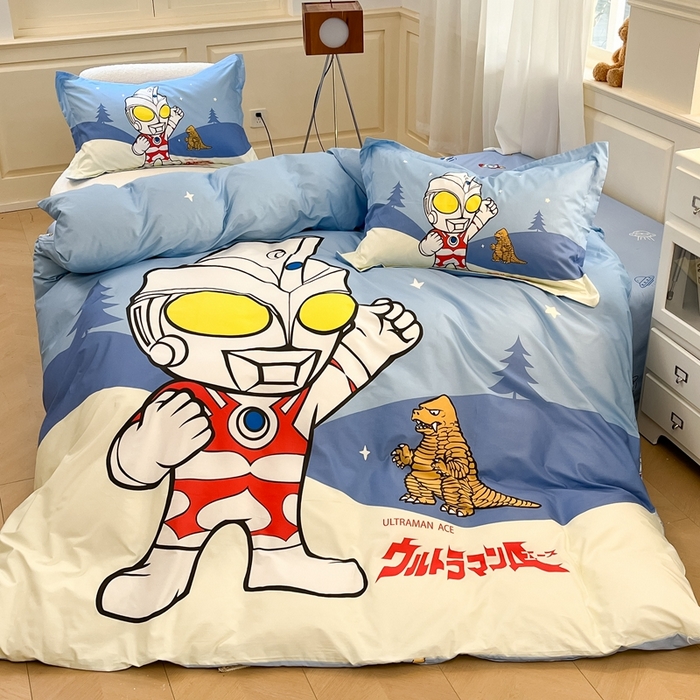 91家纺网 家纺一手货源 找家纺 蘭菲家纺 2025新款奥特曼全棉四件套 归来