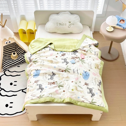 91家纺网 家纺一手货源 找家纺 （总）御棉坊 2025新款A类50天丝活性印花大豆儿童夏被
