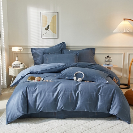 金纱玉纺家纺 2025新款全棉13376数码印花四件套（礼盒包装） 优漫日记-兰