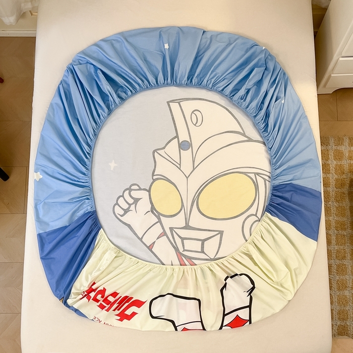 91家纺网 家纺一手货源 找家纺 蘭菲家纺 2025新款奥特曼全棉床笠 归来