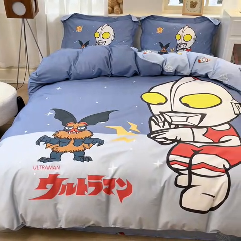 91家纺网 家纺一手货源 找家纺 蘭菲家纺 2025新款奥特曼全棉四件套 荣耀