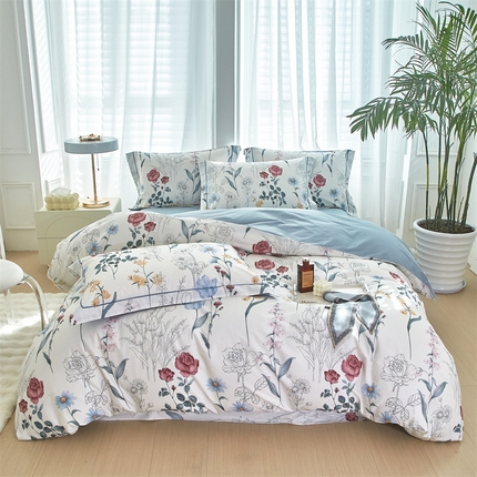 91家纺网 家纺一手货源 找家纺 （总）曼秀琳 2025新款铂金棉数码印花四件套(全棉133*76)