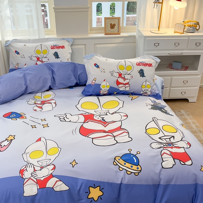 91家纺网 家纺一手货源 找家纺 蘭菲家纺 2025新款奥特曼全棉四件套 抱团