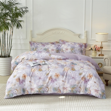 91家纺网 家纺一手货源 找家纺 （总）曼秀琳 2025新款铂金棉数码印花四件套(全棉133*76)