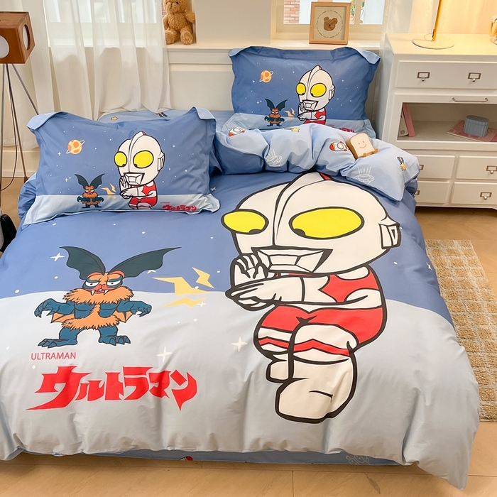 91家纺网 家纺一手货源 找家纺 蘭菲家纺 2025新款奥特曼全棉四件套 荣耀