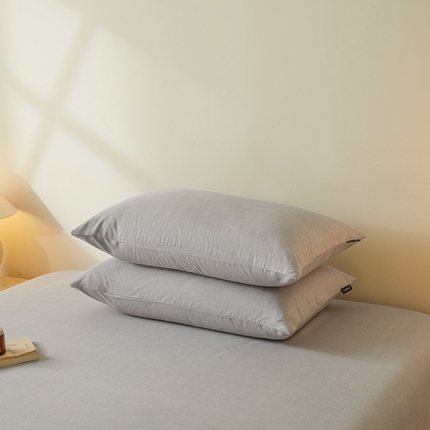 涵宸家纺 2025新款全棉印花良品系列枕套 枕套-云纹-浅灰