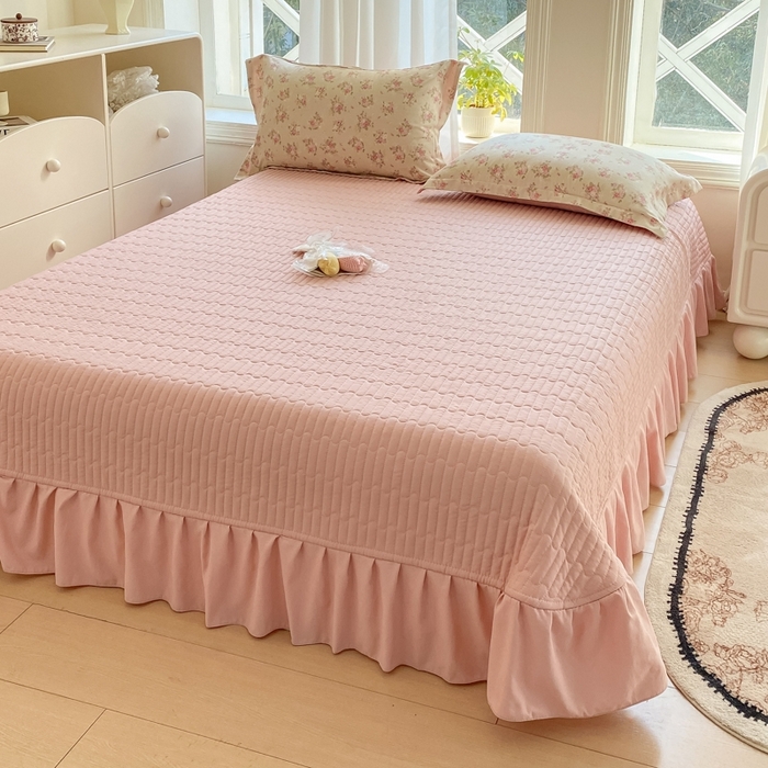 91家纺网 家纺一手货源 找家纺 尚美 2025新款小碎花针织棉床盖四件套 花雅