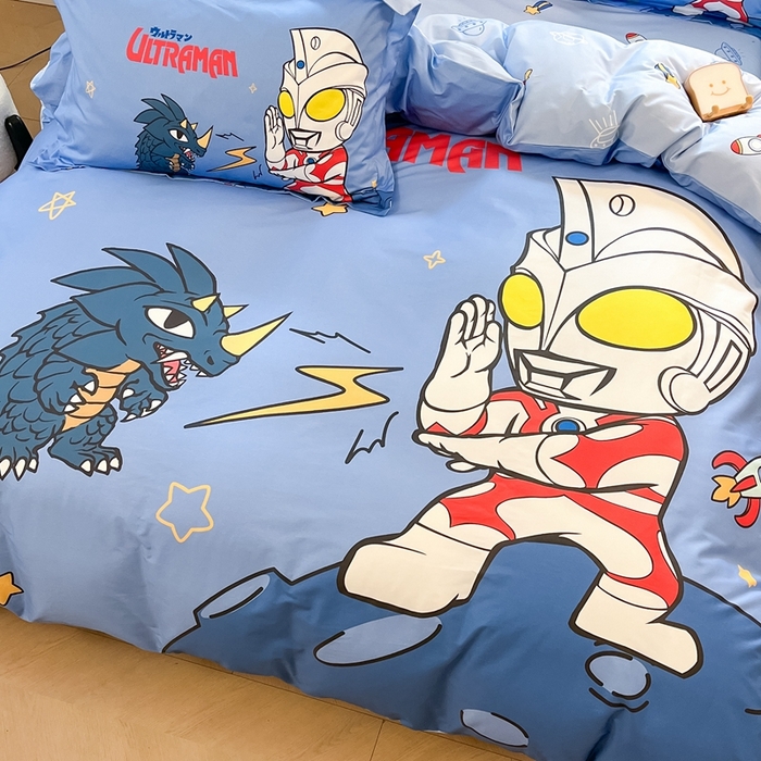 91家纺网 家纺一手货源 找家纺 蘭菲家纺 2025新款奥特曼全棉四件套 闪电