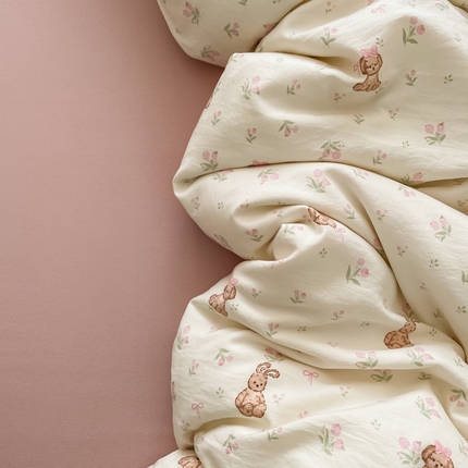 91家纺网 家纺一手货源 找家纺 （总）仟网汇 2025新款有氧针织棉双层纱系列四件套-床拍