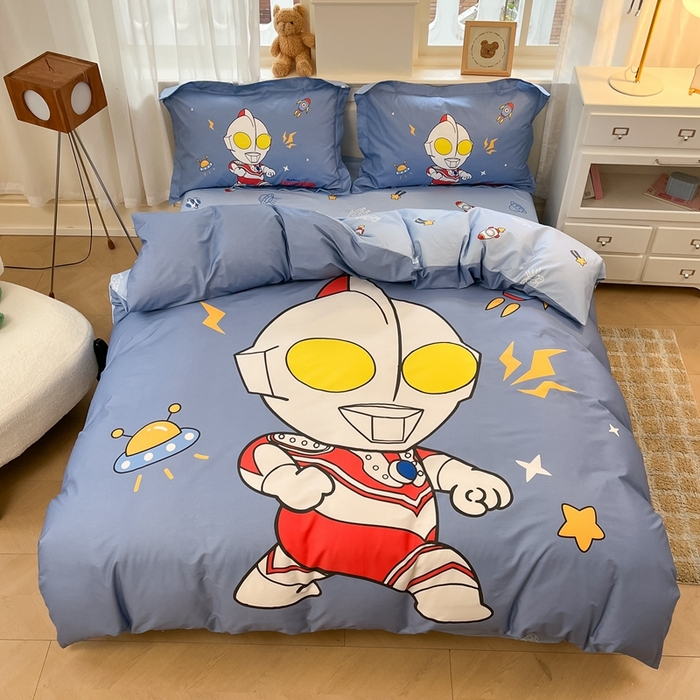 91家纺网 家纺一手货源 找家纺 蘭菲家纺 2025新款奥特曼全棉四件套 王者