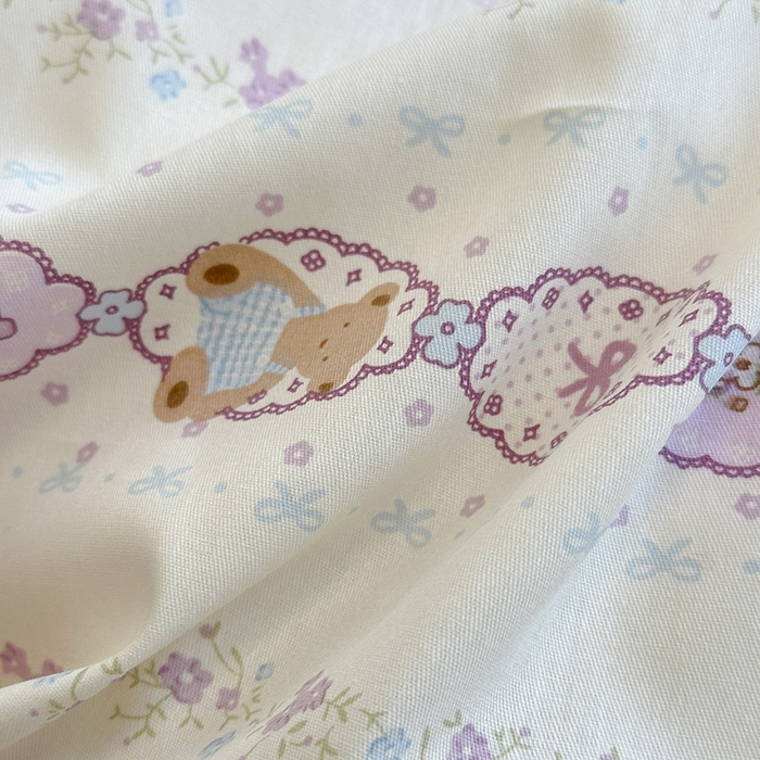 91家纺网 家纺一手货源 找家纺 沐棉家居 2025新款全棉印花四件套 紫藤蔓蔓