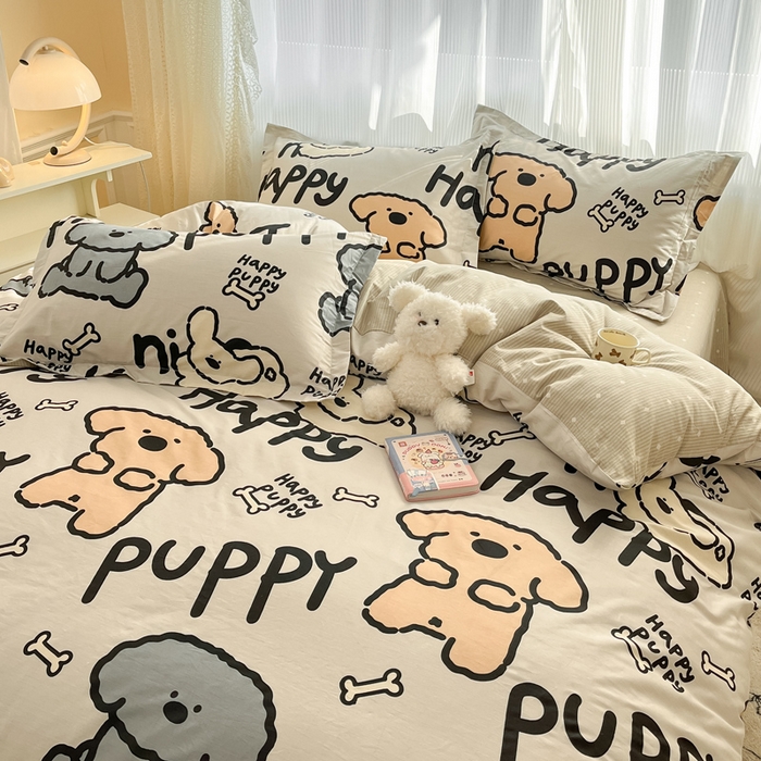 91家纺网 家纺一手货源 找家纺 涵宸家纺 2025新款全棉印花四件套 A玛基拉