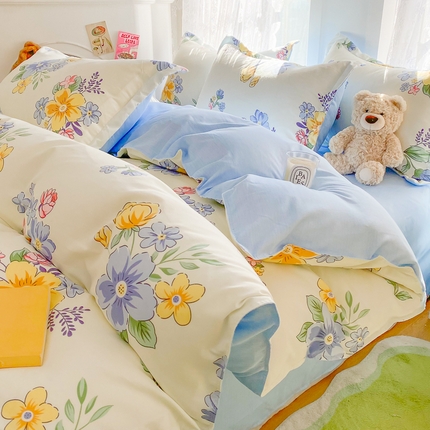 91家纺网 家纺一手货源 找家纺 （总）简冠家纺 2025新款印花植物羊绒磨毛四件套