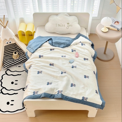 91家纺网 家纺一手货源 找家纺 （总）御棉坊 2025新款A类50天丝活性印花大豆儿童夏被