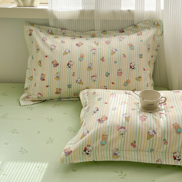 91家纺网 家纺一手货源 找家纺 涵宸家纺 2025新款全棉印花四件套 A奶芙芙