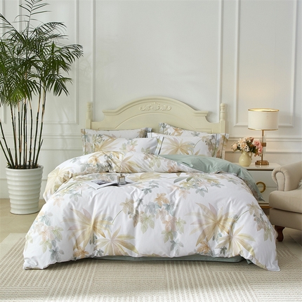 91家纺网 家纺一手货源 找家纺 （总）曼秀琳 2025新款铂金棉数码印花四件套(全棉133*76)