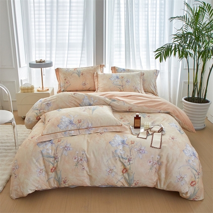 91家纺网 家纺一手货源 找家纺 （总）曼秀琳 2025新款铂金棉数码印花四件套(全棉133*76)