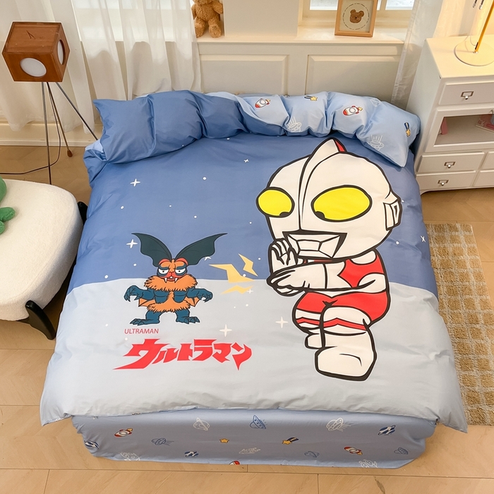 91家纺网 家纺一手货源 找家纺 蘭菲家纺 2025新款奥特曼全棉被套 荣耀