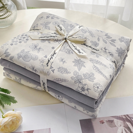 91家纺网 家纺一手货源 找家纺 （总）仟网汇 2025新款有氧针织棉双层纱系列四件套-叠拍