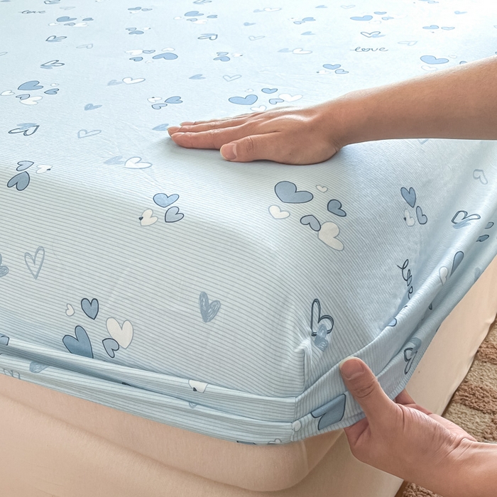 91家纺网 家纺一手货源 找家纺 晨希家居 2025新款全棉A类双层纱床笠 薇念