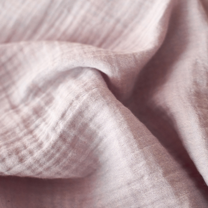 91家纺网 家纺一手货源 找家纺 蓝邻 2025新款全棉双层皱皱纱单品系列-单床单 木槿紫