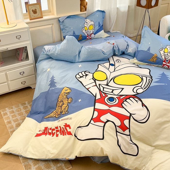 91家纺网 家纺一手货源 找家纺 蘭菲家纺 2025新款奥特曼全棉四件套 归来