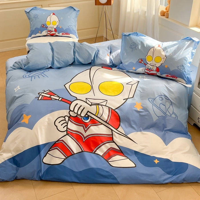 91家纺网 家纺一手货源 找家纺 蘭菲家纺 2025新款奥特曼全棉四件套 独行者