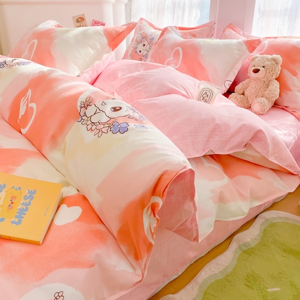 91家纺网 家纺一手货源 找家纺 （总）简冠家纺 2025新款印花植物羊绒磨毛四件套