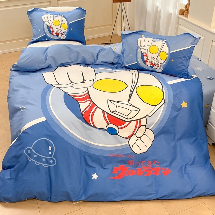 91家纺网 家纺一手货源 找家纺 蘭菲家纺 2025新款奥特曼全棉四件套 冠军