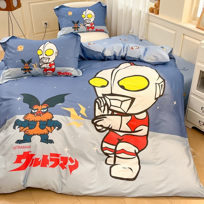 91家纺网 家纺一手货源 找家纺 蘭菲家纺 2025新款奥特曼全棉四件套 荣耀