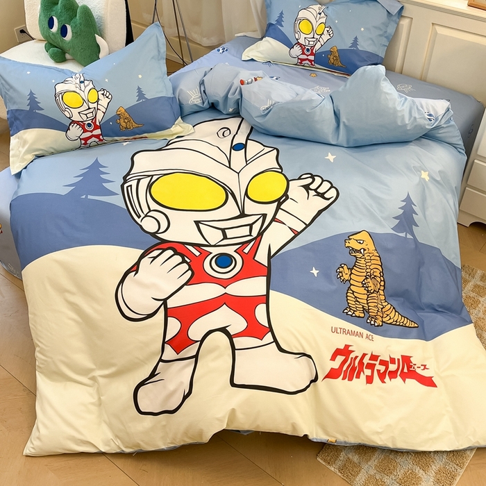 91家纺网 家纺一手货源 找家纺 蘭菲家纺 2025新款奥特曼全棉四件套 归来