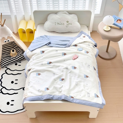 91家纺网 家纺一手货源 找家纺 （总）御棉坊 2025新款A类50天丝活性印花大豆儿童夏被