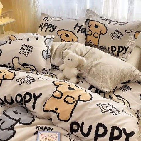 91家纺网 家纺一手货源 找家纺 涵宸家纺 2025新款全棉印花四件套 A玛基拉