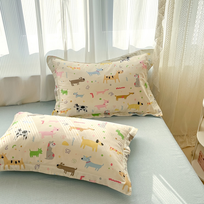 91家纺网 家纺一手货源 找家纺 涵宸家纺 2025新款全棉印花四件套 A奇妙之旅