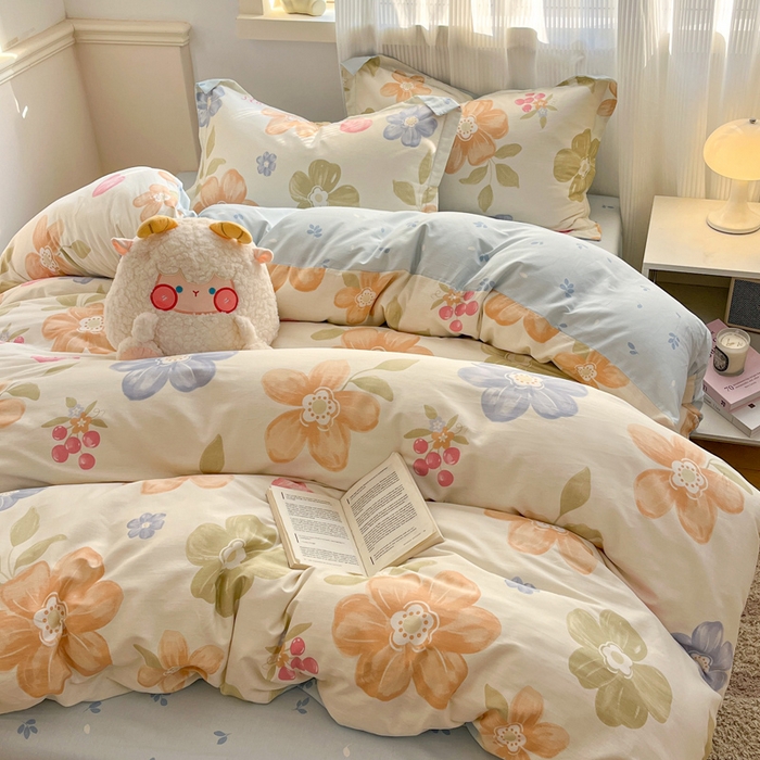 91家纺网 家纺一手货源 找家纺 涵宸家纺 2025新款全棉印花四件套 B优朵