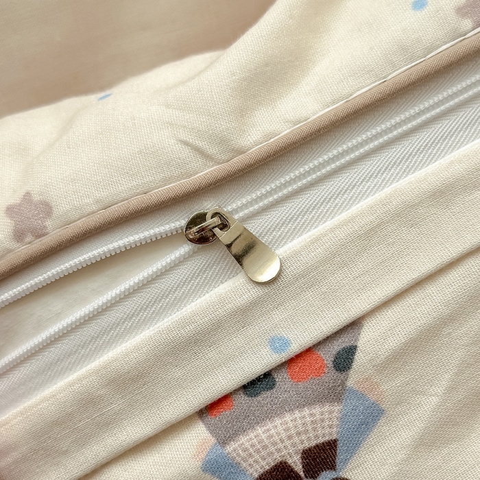 91家纺网 家纺一手货源 找家纺 沐棉家居 2025新款全棉双层纱四件套 礼物女孩