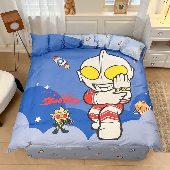 91家纺网 家纺一手货源 找家纺 蘭菲家纺 2025新款奥特曼全棉被套 无敌