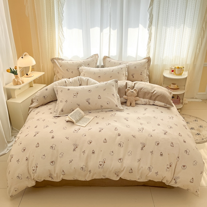 91家纺网 家纺一手货源 找家纺 涵宸家纺 2025新款全棉印花四件套 A气球派对