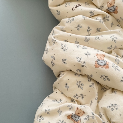 91家纺网 家纺一手货源 找家纺 （总）仟网汇 2025新款有氧针织棉双层纱系列四件套-床拍