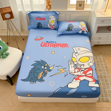 蘭菲家纺 2025新款奥特曼全棉床笠 闪电