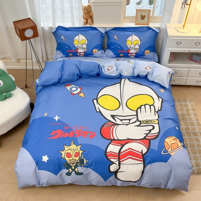 91家纺网 家纺一手货源 找家纺 蘭菲家纺 2025新款奥特曼全棉四件套 无敌