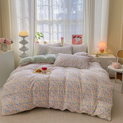 91家纺网 家纺一手货源 找家纺 （总）沃朴家居2025新款高克重小碎花水洗棉四件套