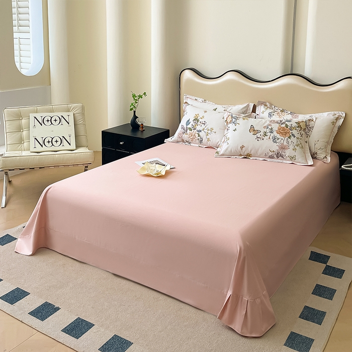 91家纺网 家纺一手货源 找家纺 帛美 2025新款13376全棉纯棉印花四件套-提供买家秀 蝶恋花