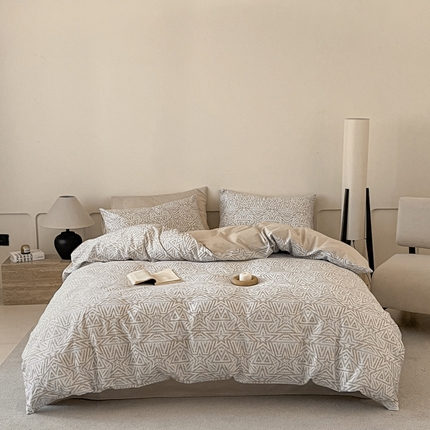 涵宸家纺 2025新款全棉印花良品系列四件套 星季