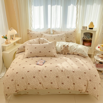 91家纺网 家纺一手货源 找家纺 （总）涵宸家纺 2025新款全棉印花四件套总花型