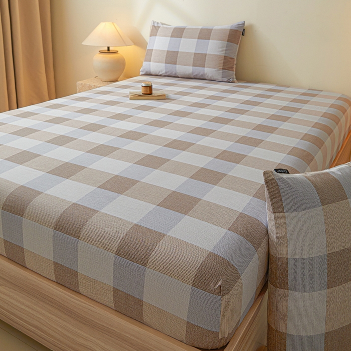 91家纺网 家纺一手货源 找家纺 涵宸家纺 2025新款全棉印花良品系列床笠 床笠-格律-兰