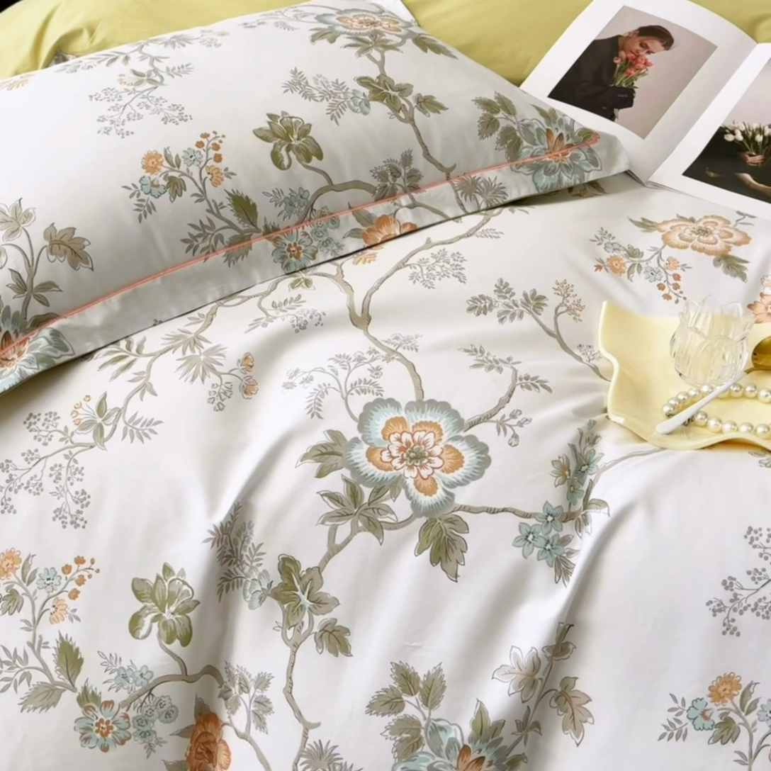 91家纺网 家纺一手货源 找家纺 帛美 2025新款13376全棉纯棉印花四件套-提供买家秀 软玉