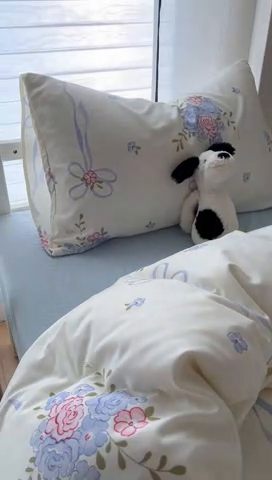 91家纺网 家纺一手货源 找家纺 阿曼达 2025新款印花水洗m学生床单人四件套 米娅