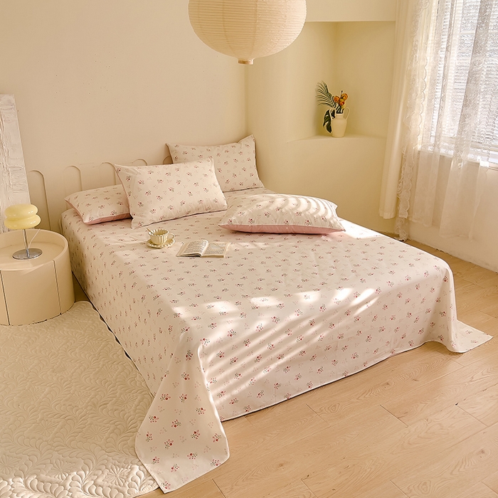 91家纺网 家纺一手货源 找家纺 DoDo 兜兜 【 可定制尺寸】2025新款全棉40支13372印花单床单 情书