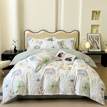 帛美 2025新款13376全棉纯棉印花四件套-提供买家秀 春景